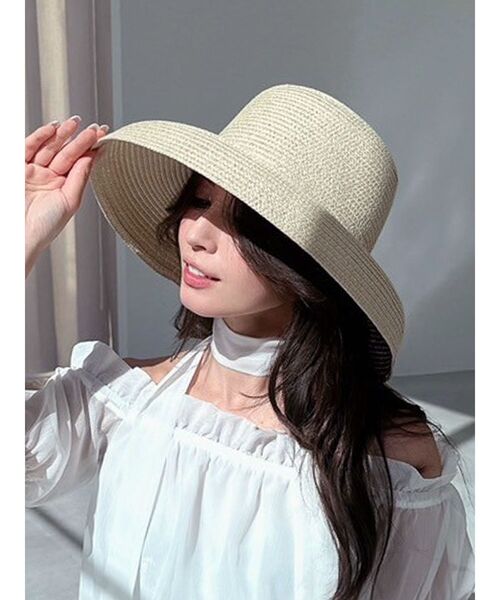 【関税込み】Rabanne ベージュ Natural Raphia ビーチハット 25SS】UNISEX レインハット ベージュ