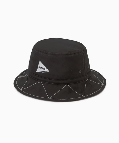 and wander(アンドワンダー)の「and wander/アンドワンダー×GRAMICCI/グラミチ zigzag stitch hat バケットハット(ハット・メンズ・ブラック・FREE)」の13枚目の写真