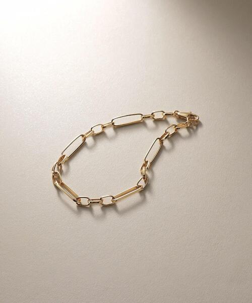 COCOSHNIK（ココシュニック）の「K18ケーブルチェーン3・1フィガロ ブレスレット（ブレスレット・レディース・イエローゴールド・18）」の6枚目の写真