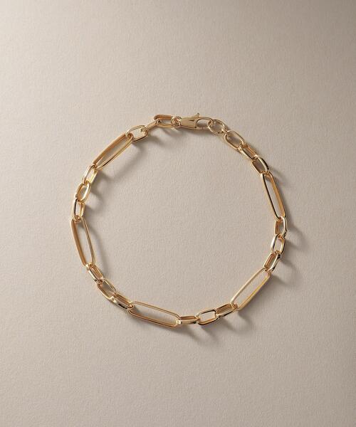 COCOSHNIK（ココシュニック）の「K18ケーブルチェーン3・1フィガロ ブレスレット（ブレスレット・レディース・イエローゴールド・18）」の9枚目の写真