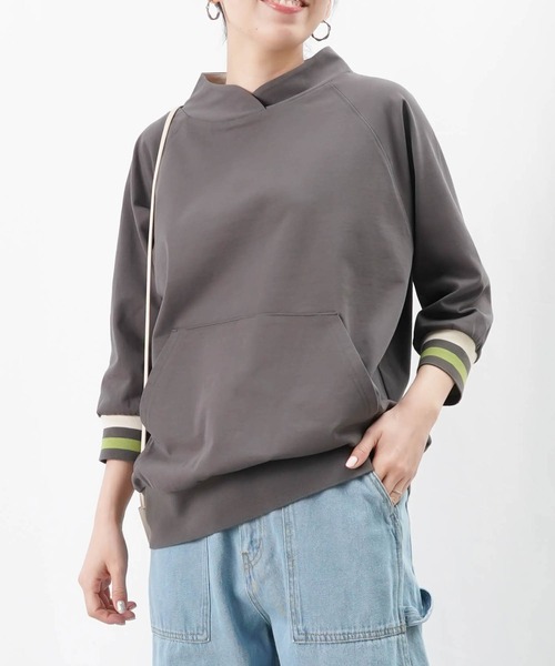 セール】LC/LLL リブラインスタンドカラーカットソー（Tシャツ