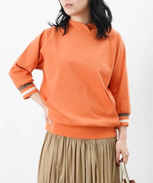 セール】LC/LLL リブラインスタンドカラーカットソー（Tシャツ