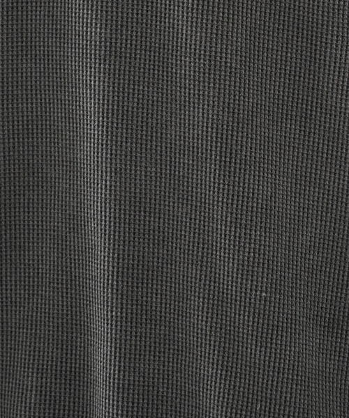 kutir（クティール）の「HENRY NECK PIGMENT PROCESSIN THERMAL LONG SLEEVE TEE/ヘンリーネックピグメント加工サーマルロンT（スウェット・メンズ・ネイビー/杢グレー/ブラック・MEDIUM/LARGE）」の21枚目の写真