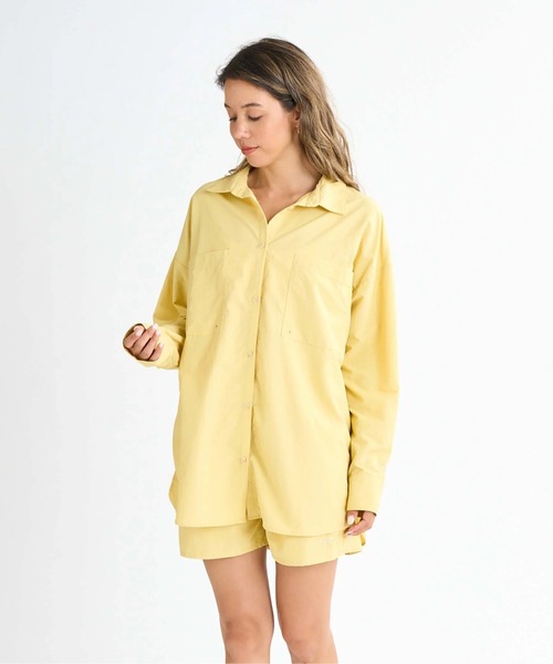 ロキシー ROXY SWEET HEAVEN （イエロー） SWEET HEAVEN /ロキシー撥水加工オーバーサイズシャツ（シャツ
