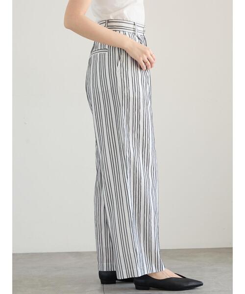 Te chichi（テチチ）の「シェイドストライプタックパンツ（セットアップ可）《2025spring catalog item》（その他パンツ・レディース・ブラック・F）」の7枚目の写真