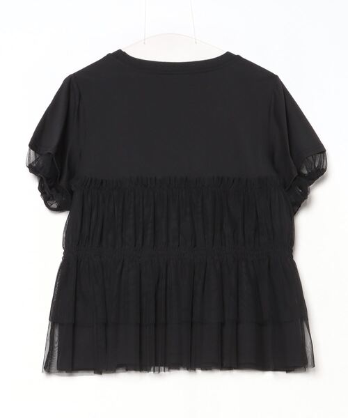 Anna Nicola（アンナニコラ）の「Anna Nicola チュールビスチェレイヤード風半袖カットソー（Tシャツ/カットソー・レディース・ブラック/オフホワイト/シルバーグレー・38）」の21枚目の写真