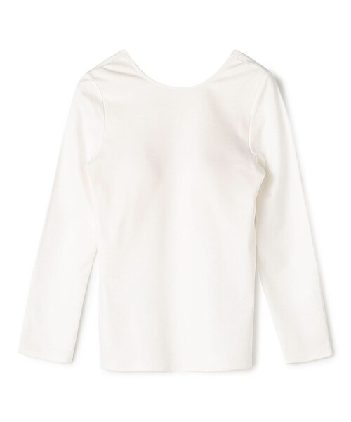 BALLSEY(ボールジィ)の「ノーブルスムース バックシャンプルオーバー(Tシャツ/カットソー・レディース・ホワイト/ブラック・S)」の2枚目の写真