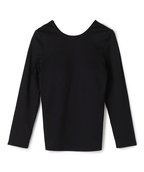 BALLSEY(ボールジィ)の「ノーブルスムース バックシャンプルオーバー(Tシャツ/カットソー・レディース・ホワイト/ブラック・S)」の1枚目の写真