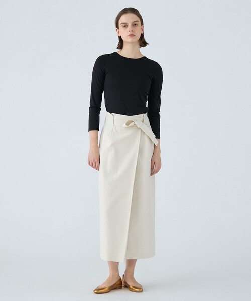 BALLSEY(ボールジィ)の「ノーブルスムース バックシャンプルオーバー(Tシャツ/カットソー・レディース・ホワイト/ブラック・S)」の3枚目の写真