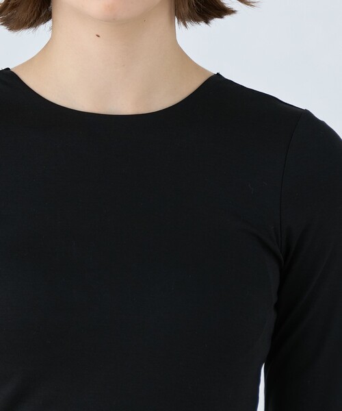BALLSEY(ボールジィ)の「ノーブルスムース バックシャンプルオーバー(Tシャツ/カットソー・レディース・ホワイト/ブラック・S)」の7枚目の写真