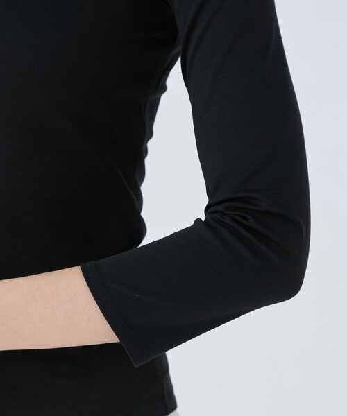 BALLSEY(ボールジィ)の「ノーブルスムース バックシャンプルオーバー(Tシャツ/カットソー・レディース・ホワイト/ブラック・S)」の9枚目の写真