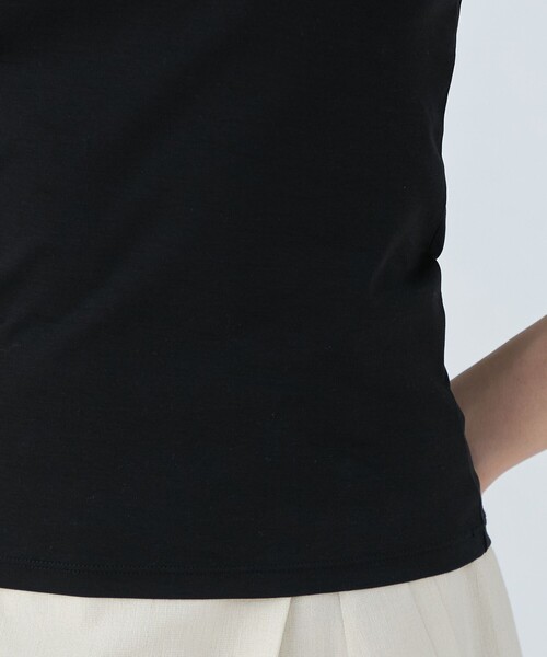 BALLSEY(ボールジィ)の「ノーブルスムース バックシャンプルオーバー(Tシャツ/カットソー・レディース・ホワイト/ブラック・S)」の10枚目の写真