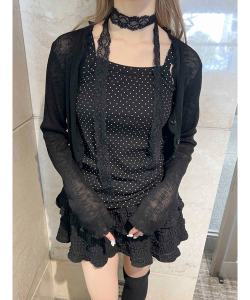 PHILLY(フィリー)の「【PHILLY】シンプルドットキャミソール(キャミソール・レディース・ブラック/アイボリー・FREE)」の8枚目の写真