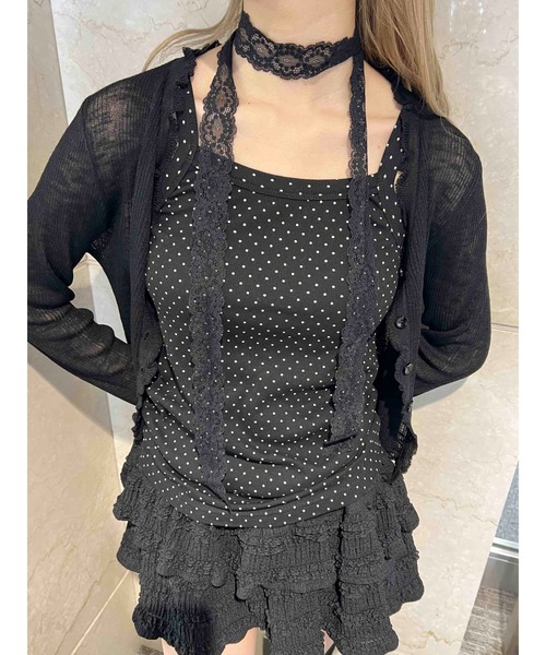 PHILLY(フィリー)の「【PHILLY】シンプルドットキャミソール(キャミソール・レディース・ブラック/アイボリー・FREE)」の9枚目の写真