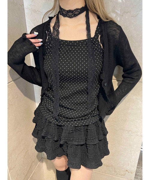 PHILLY(フィリー)の「【PHILLY】シンプルドットキャミソール(キャミソール・レディース・ブラック/アイボリー・FREE)」の10枚目の写真