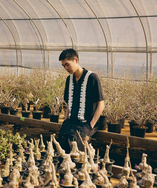 HUF GARDEN CENTER BLEACH DYED KNIT POLO（ポロシャツ）｜HUF