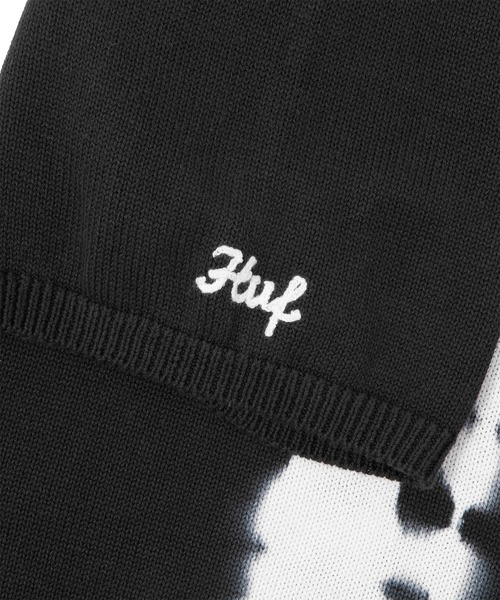 HUF GARDEN CENTER BLEACH DYED KNIT POLO