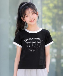 RiCO SUCRE | リボンプリントリンガーTシャツ(Tシャツ/カットソー)