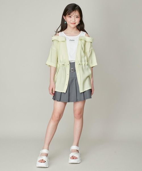 JENNI love（ジェニィラブ）の「【リバイバルアイテム】肩あきドッキングシアーシャツ（シャツ/ブラウス・キッズ・サックスブルー/イエロー/ラベンダー・130cm/140cm/150cm/160cm）」の22枚目の写真