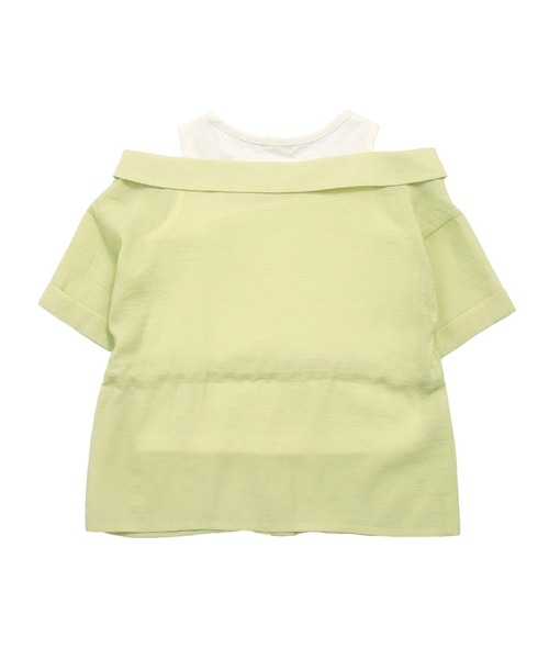 JENNI love（ジェニィラブ）の「【リバイバルアイテム】肩あきドッキングシアーシャツ（シャツ/ブラウス・キッズ・サックスブルー/イエロー/ラベンダー・130cm/140cm/150cm/160cm）」の14枚目の写真