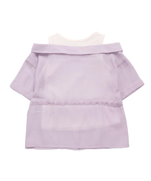 JENNI love（ジェニィラブ）の「【リバイバルアイテム】肩あきドッキングシアーシャツ（シャツ/ブラウス・キッズ・サックスブルー/イエロー/ラベンダー・130cm/140cm/150cm/160cm）」の18枚目の写真