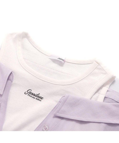 JENNI love（ジェニィラブ）の「【リバイバルアイテム】肩あきドッキングシアーシャツ（シャツ/ブラウス・キッズ・サックスブルー/イエロー/ラベンダー・130cm/140cm/150cm/160cm）」の7枚目の写真