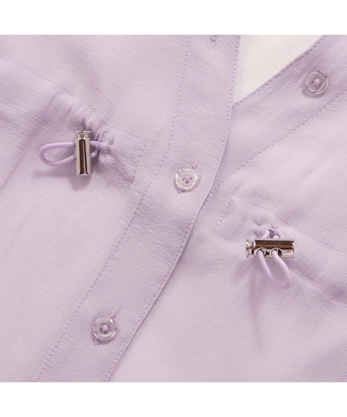 JENNI love（ジェニィラブ）の「【リバイバルアイテム】肩あきドッキングシアーシャツ（シャツ/ブラウス・キッズ・サックスブルー/イエロー/ラベンダー・130cm/140cm/150cm/160cm）」の11枚目の写真