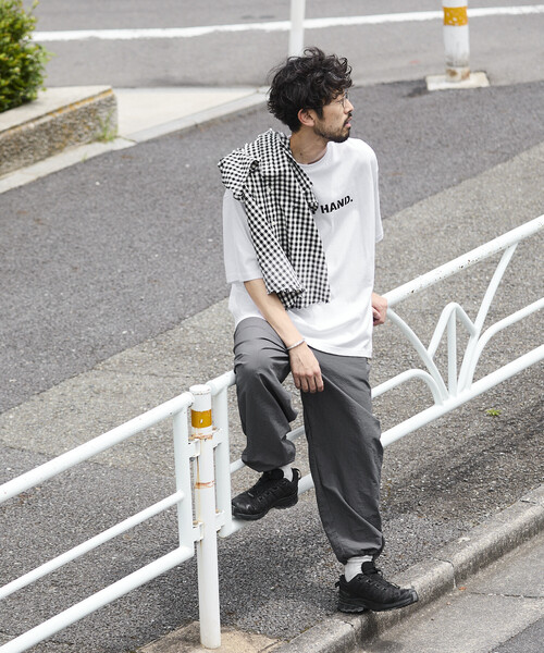 Firsthand(ファーストハンド)の「Firsthand/ファーストハンド ワイドストレート ナイロントラックパンツ / テーパードシルエット イージーナイロンパンツ(その他パンツ・メンズ・グレー/チャコールグレー/ブラック・M/L)」の20枚目の写真