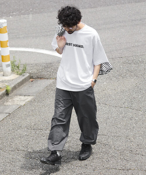 Firsthand(ファーストハンド)の「Firsthand/ファーストハンド ワイドストレート ナイロントラックパンツ / テーパードシルエット イージーナイロンパンツ(その他パンツ・メンズ・グレー/チャコールグレー/ブラック・M/L)」の22枚目の写真
