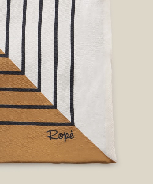 ROPE'(ロペ)の「幾何学柄シルクトートバッグ(トートバッグ・レディース・サックスブルー/オフホワイト・FREE)」の12枚目の写真