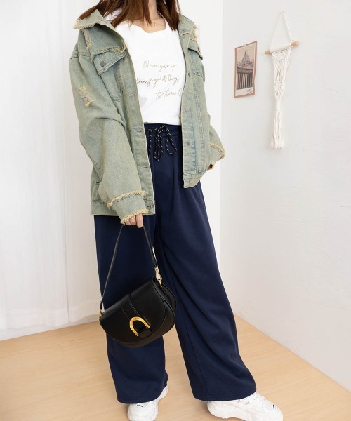 Miniministore（ミニミニストア）の「フリンジデニムジャケット ダメージデニム（デニムジャケット・レディース・サックスブルー・L/M）」の13枚目の写真