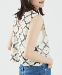 abahouse mavie | 【セットアップ対応】レース2WAYジレブラウス(ベスト)