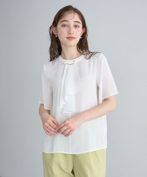 本　　GUCCI ボウタイブラウス　パールボタン　ベージュ46 楽天市場】【中古】GUCCI グッチ ボウタイ ブラウス ベージュ 黒
