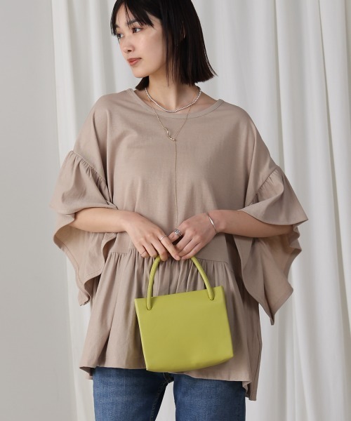 Bou Jeloud(ブージュルード)の「カノコワイドギャザープルオーバー(Tシャツ/カットソー・レディース・グレイッシュベージュ/キャメル/ブラック/イエロー・FREE)」の3枚目の写真