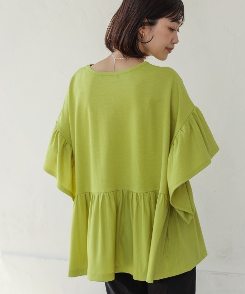 Bou Jeloud(ブージュルード)の「カノコワイドギャザープルオーバー(Tシャツ/カットソー・レディース・グレイッシュベージュ/キャメル/ブラック/イエロー・FREE)」の1枚目の写真