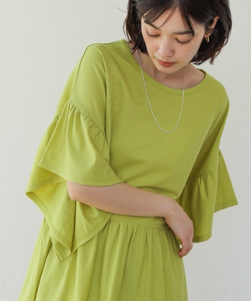 Bou Jeloud(ブージュルード)の「カノコワイドギャザープルオーバー(Tシャツ/カットソー・レディース・グレイッシュベージュ/キャメル/ブラック/イエロー・FREE)」の12枚目の写真