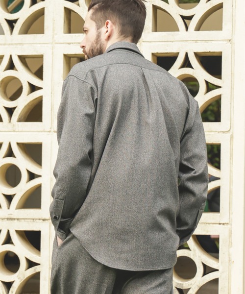 MR.OLIVE(ミスターオリーブ)の「PEACHSKIN STRETCH GABARDINE / CPO SHIRT(シャツ/ブラウス・メンズ・グレー/ネイビー・SMALL/MEDIUM/LARGE)」の8枚目の写真