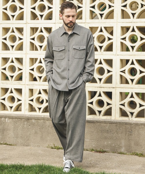 MR.OLIVE(ミスターオリーブ)の「PEACHSKIN STRETCH GABARDINE / CPO SHIRT(シャツ/ブラウス・メンズ・グレー/ネイビー・SMALL/MEDIUM/LARGE)」の7枚目の写真