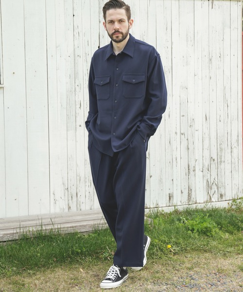 MR.OLIVE(ミスターオリーブ)の「PEACHSKIN STRETCH GABARDINE / CPO SHIRT(シャツ/ブラウス・メンズ・グレー/ネイビー・SMALL/MEDIUM/LARGE)」の6枚目の写真