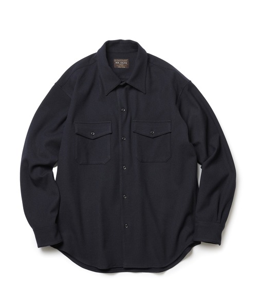 MR.OLIVE(ミスターオリーブ)の「PEACHSKIN STRETCH GABARDINE / CPO SHIRT(シャツ/ブラウス・メンズ・グレー/ネイビー・SMALL/MEDIUM/LARGE)」の14枚目の写真