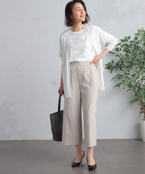 GALLORIA（ギャローリア）の「UVカット　ロングトッパーカーディガン（カーディガン/ボレロ・レディース・ネイビー/ホワイト/ライトグレー・L/LL/S/M）」の4枚目の写真