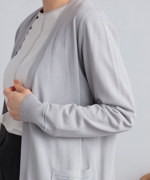 GALLORIA（ギャローリア）の「UVカット　ロングトッパーカーディガン（カーディガン/ボレロ・レディース・ネイビー/ホワイト/ライトグレー・L/LL/S/M）」の9枚目の写真