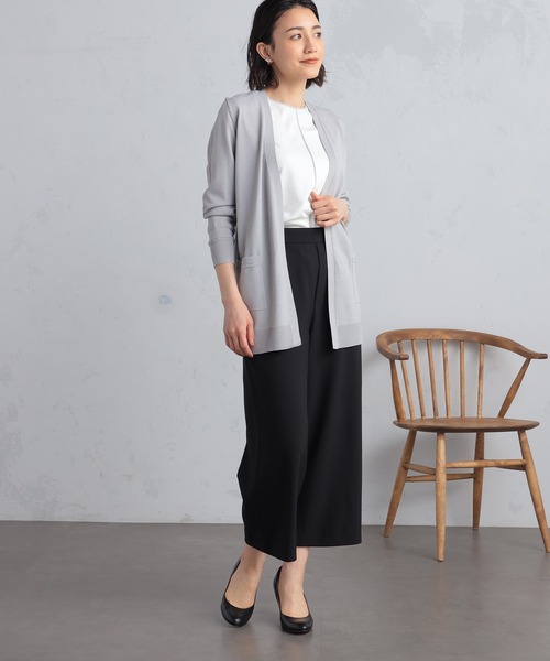 GALLORIA（ギャローリア）の「UVカット　ロングトッパーカーディガン（カーディガン/ボレロ・レディース・ネイビー/ホワイト/ライトグレー・L/LL/S/M）」の11枚目の写真