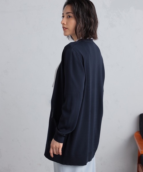 GALLORIA（ギャローリア）の「UVカット　ロングトッパーカーディガン（カーディガン/ボレロ・レディース・ネイビー/ホワイト/ライトグレー・L/LL/S/M）」の12枚目の写真