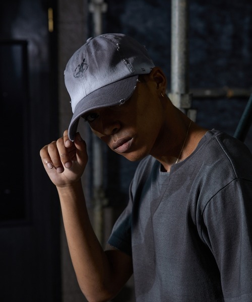 ANDER HUNK（アンダーハンク）の「Overdyed Dameged Cap / オーバーダイダメージキャップ（キャップ・メンズ・グレー/ブラック・FREE）」の12枚目の写真