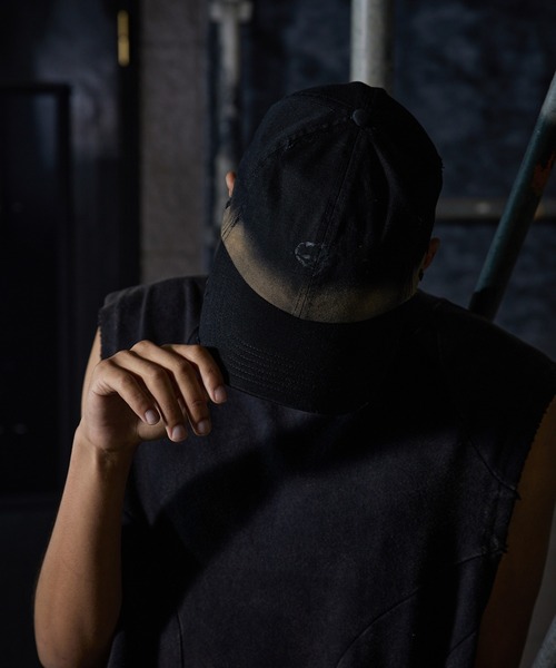 ANDER HUNK（アンダーハンク）の「Overdyed Dameged Cap / オーバーダイダメージキャップ（キャップ・メンズ・グレー/ブラック・FREE）」の10枚目の写真