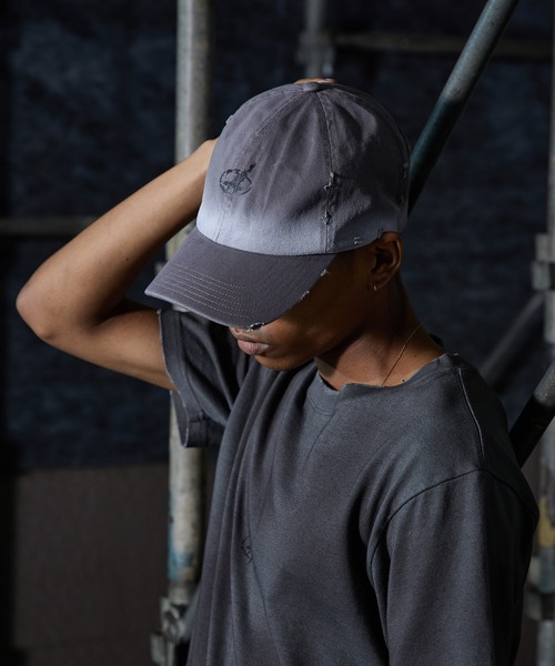 ANDER HUNK（アンダーハンク）の「Overdyed Dameged Cap / オーバーダイダメージキャップ（キャップ・メンズ・グレー/ブラック・FREE）」の13枚目の写真