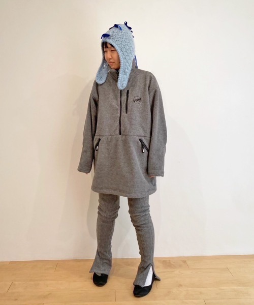 HOLIDAY（ホリデイ）の「CLASSIC FLEECE ANORAK DRESS クラシックフリースアノラックドレス（その他アウター・レディース・グレー・ONE SIZE）」の8枚目の写真