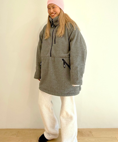 HOLIDAY（ホリデイ）の「CLASSIC FLEECE ANORAK DRESS クラシックフリースアノラックドレス（その他アウター・レディース・グレー・ONE SIZE）」の6枚目の写真
