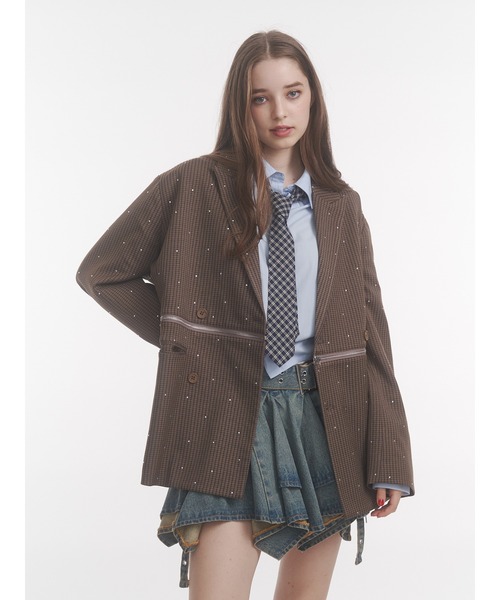 jouetie（ジュエティ）の「アシメヘムデニムミニスカート